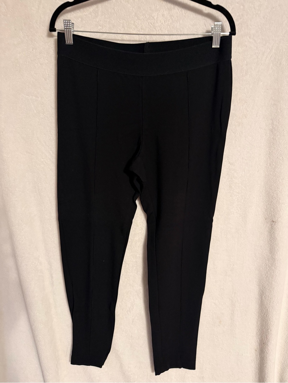 Audrey & Celine Black Pull-On Ponte Knit Ankle Pants Women’s Size L